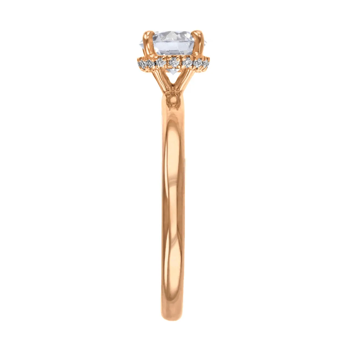 0-35ct Fleur Round Brilliant Cut Diamond Solitaire Engagement Ring | 18ct-Rose-Gold