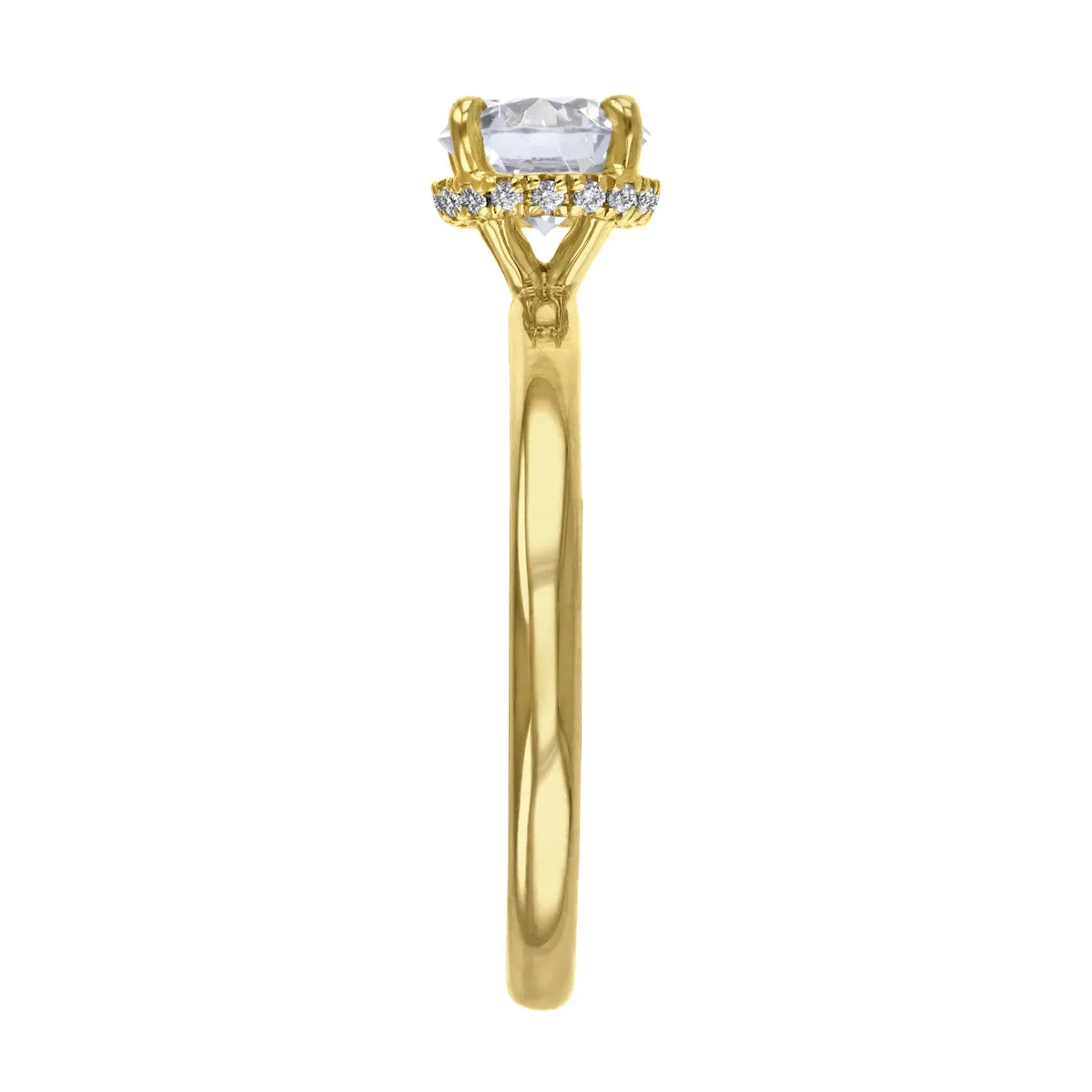 0-35ct Fleur Round Brilliant Cut Diamond Solitaire Engagement Ring | 18ct-Yellow-Gold