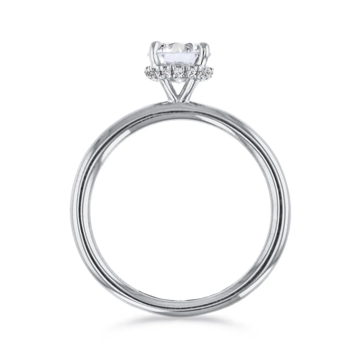 0-50ct Fleur Round Brilliant Cut Diamond Solitaire Engagement Ring | 18ct-White-Gold