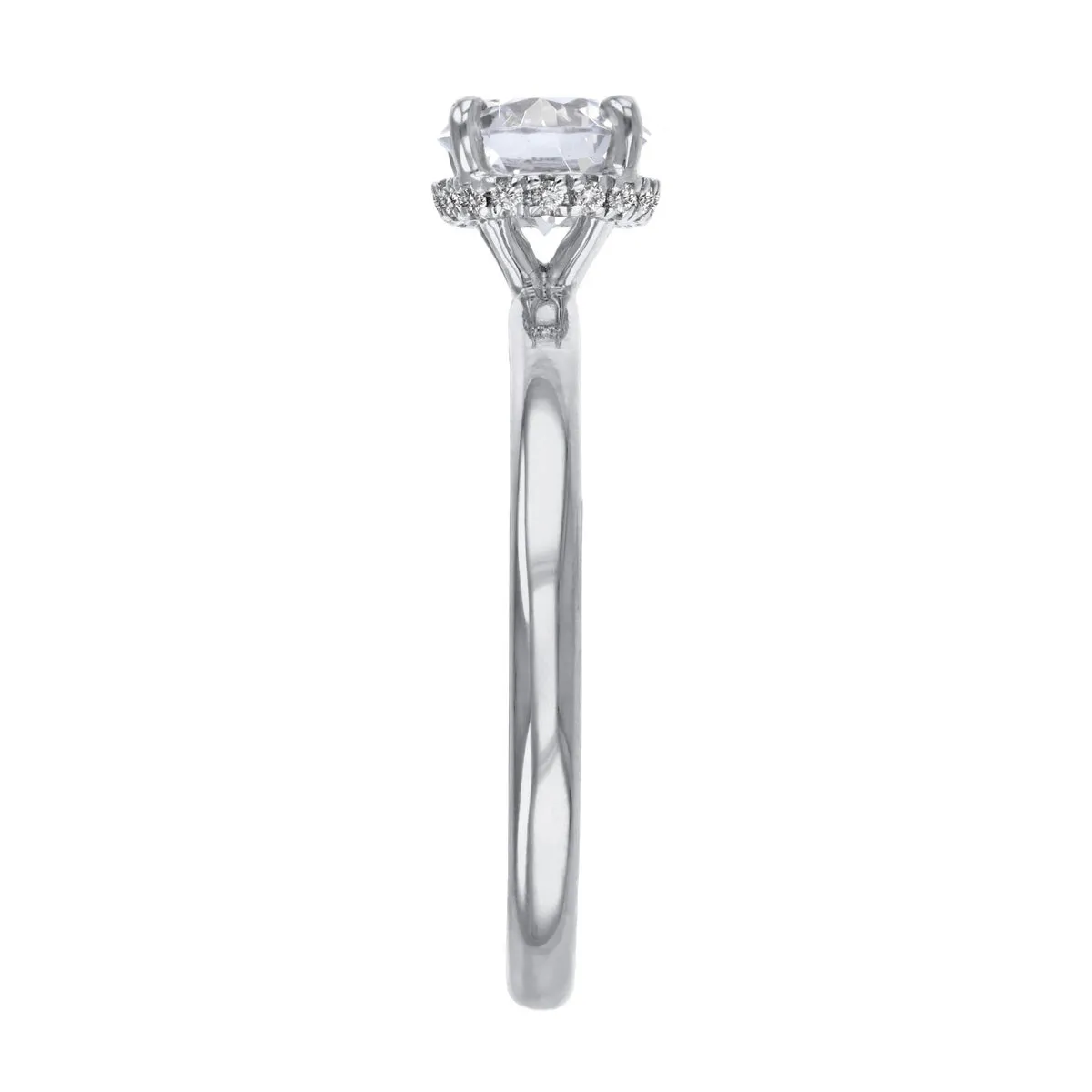 0-50ct Fleur Round Brilliant Cut Diamond Solitaire Engagement Ring | 18ct-White-Gold