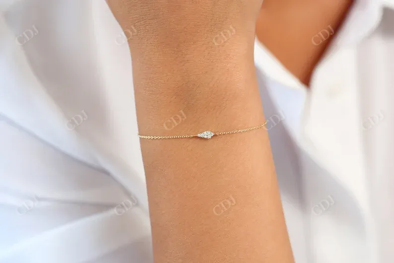 0.10CTW Moissanite Pave Chain Diamond Bracelet