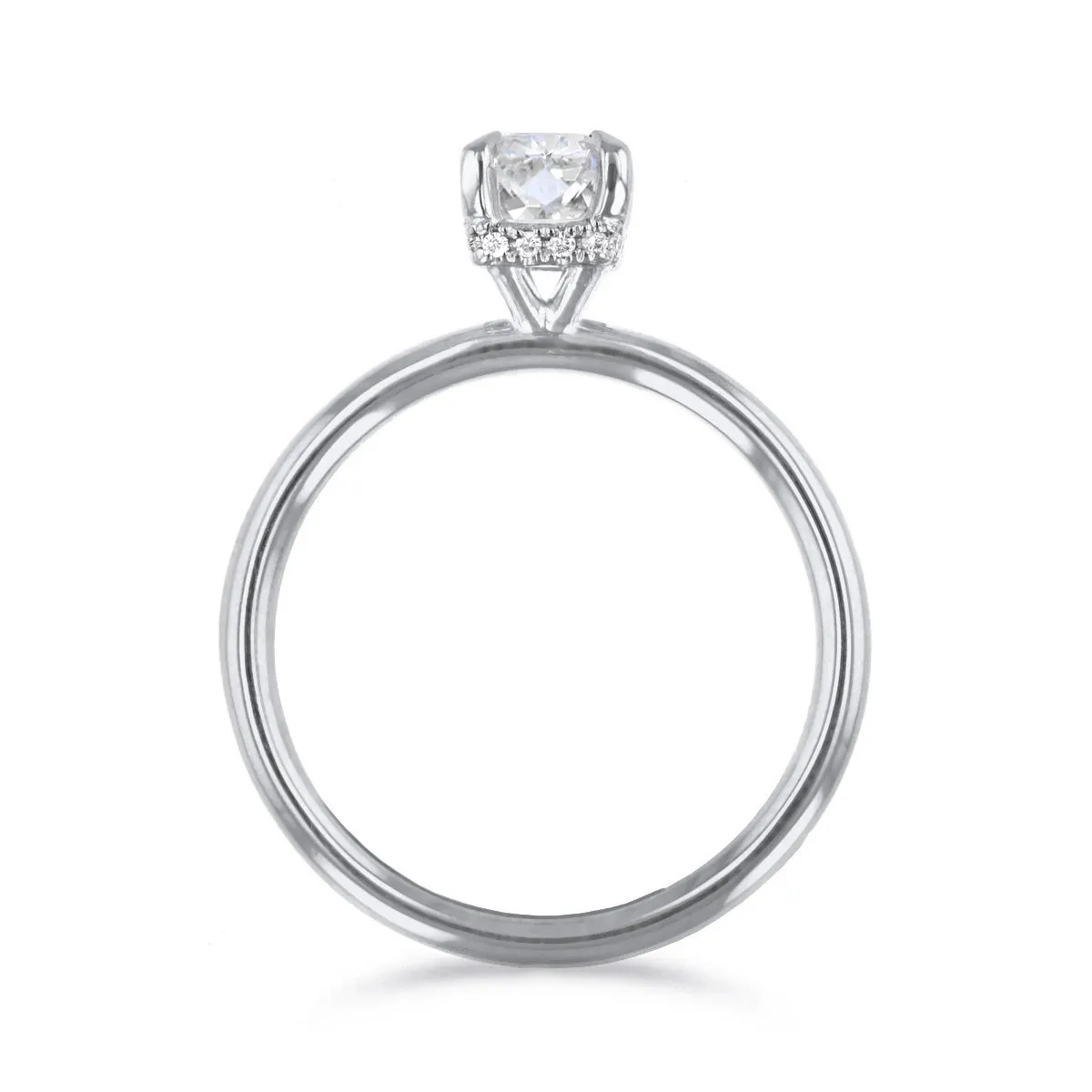 0.25ct Fleur Radiant Cut Diamond Solitaire Engagement Ring | 18ct White Gold