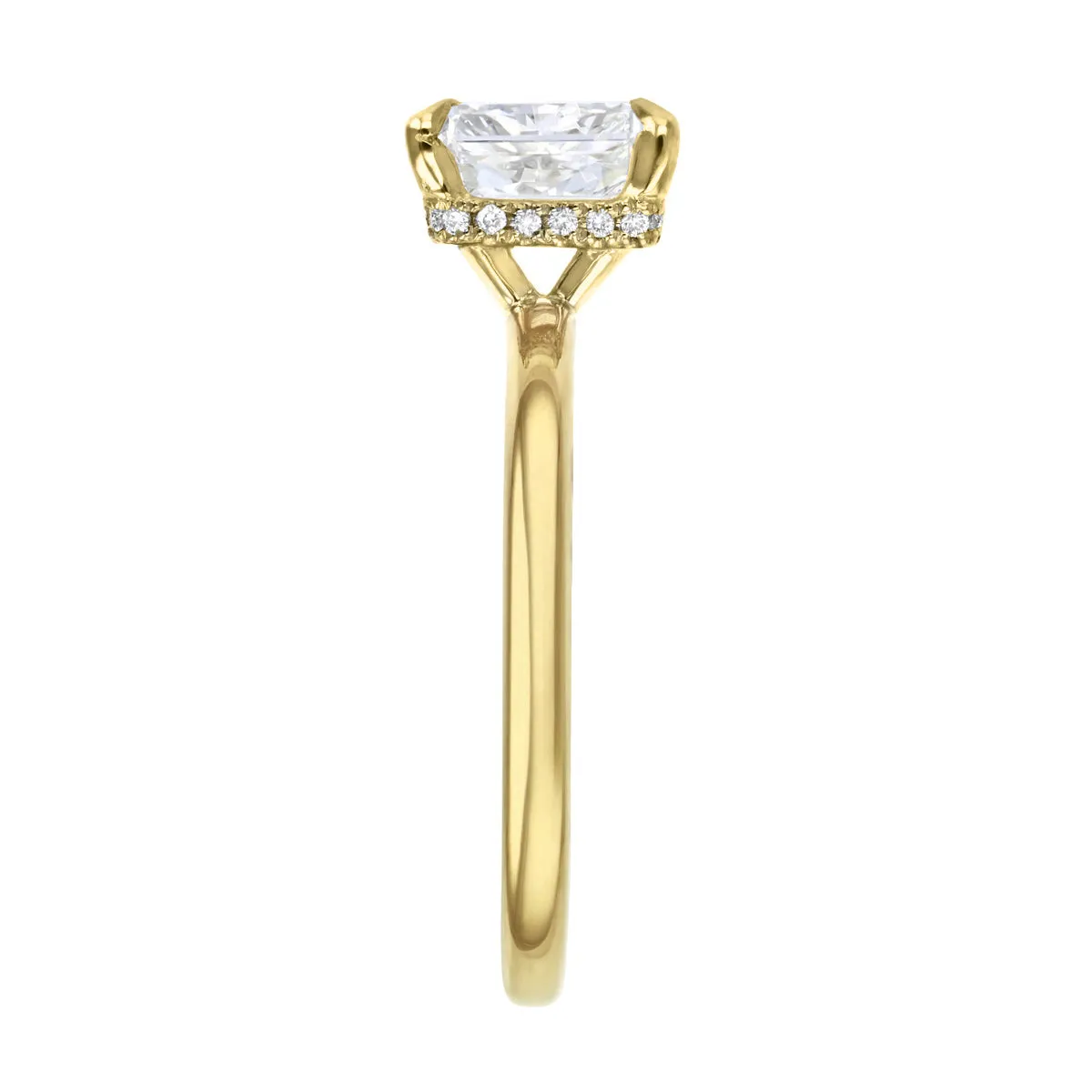 0.25ct Fleur Radiant Cut Diamond Solitaire Engagement Ring | 18ct Yellow Gold