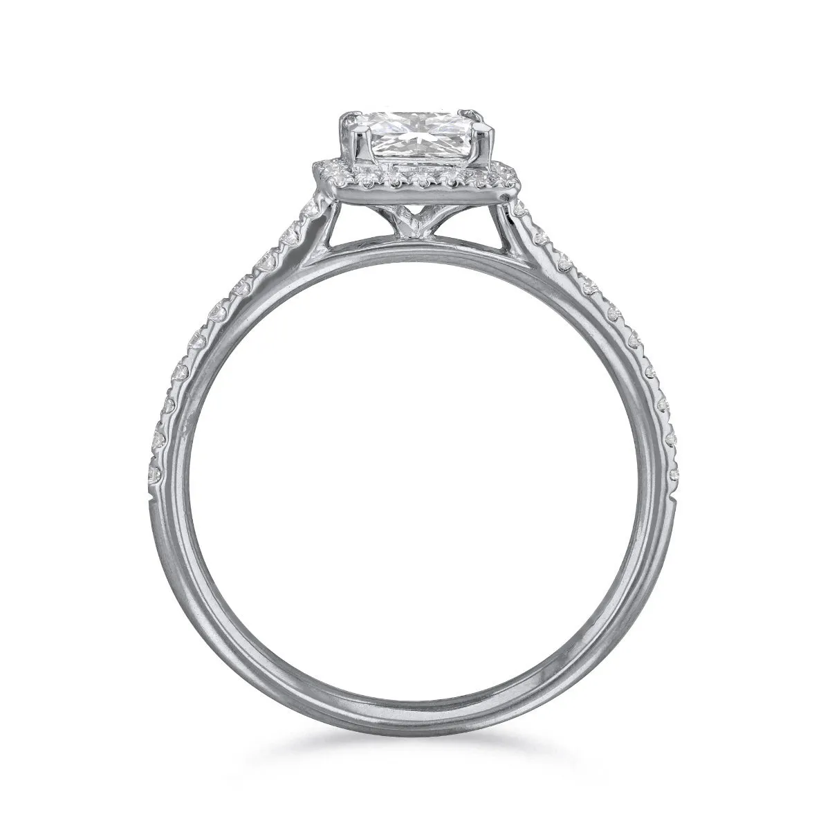 0.25ct Willow Princess Cut Diamond Solitaire Engagement Ring | 18ct White Gold