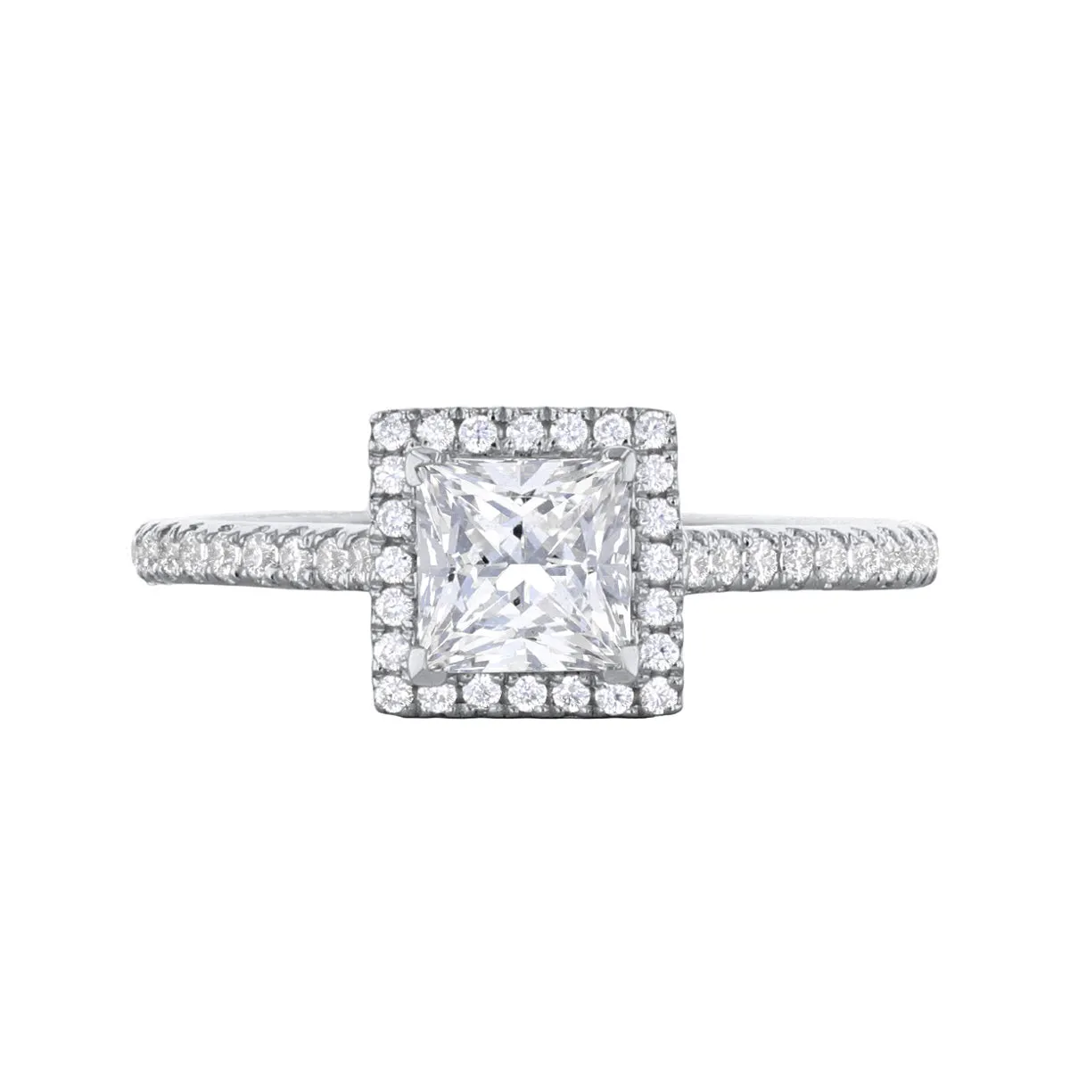 0.25ct Willow Princess Cut Diamond Solitaire Engagement Ring | 18ct White Gold