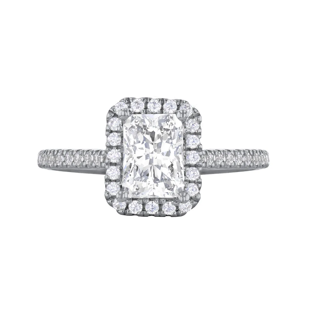 0.25ct Willow Radiant Cut Diamond Solitaire Engagement Ring | Platinum