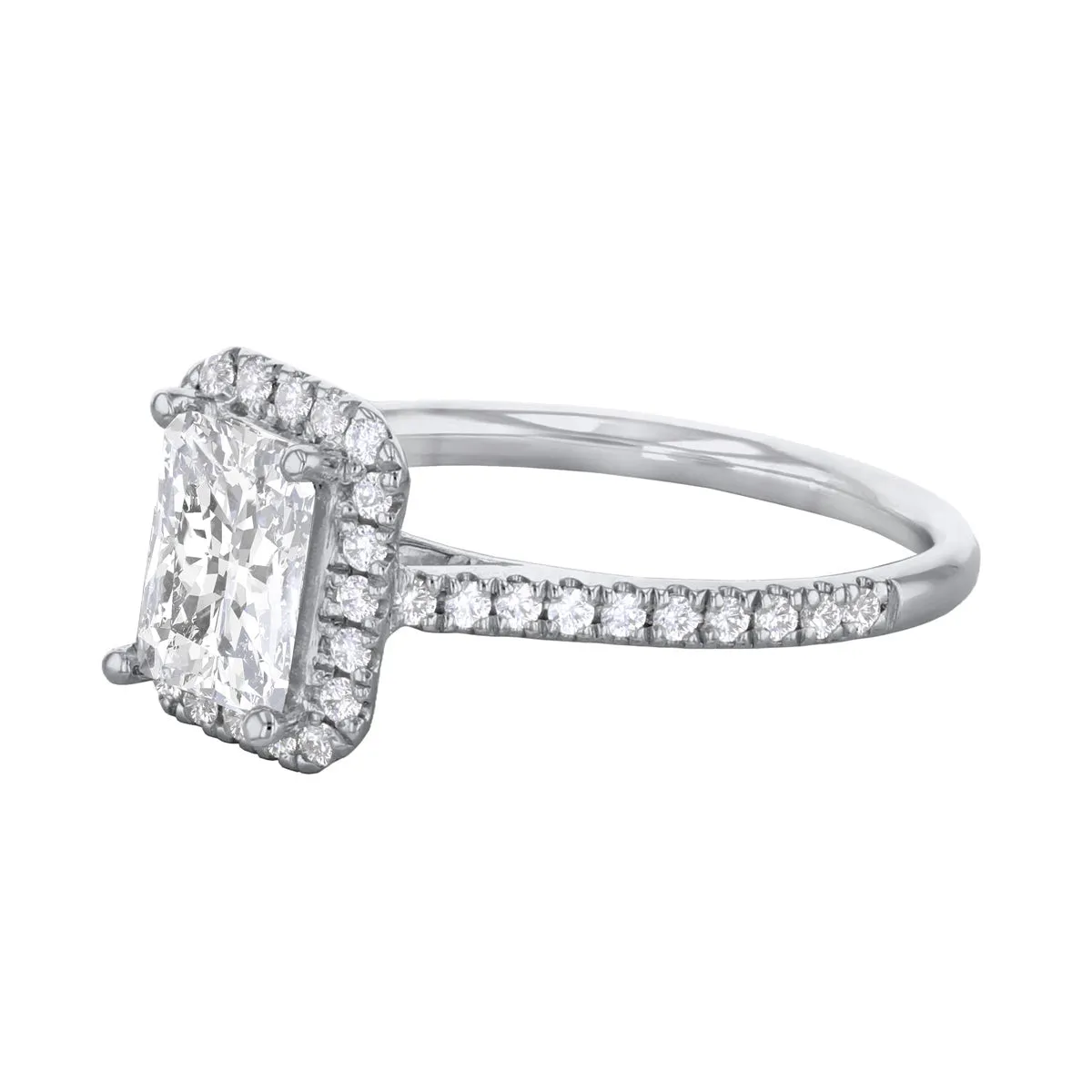 0.25ct Willow Radiant Cut Diamond Solitaire Engagement Ring | Platinum