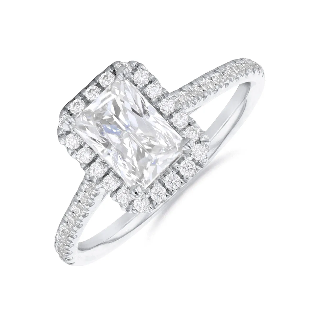 0.25ct Willow Radiant Cut Diamond Solitaire Engagement Ring | Platinum