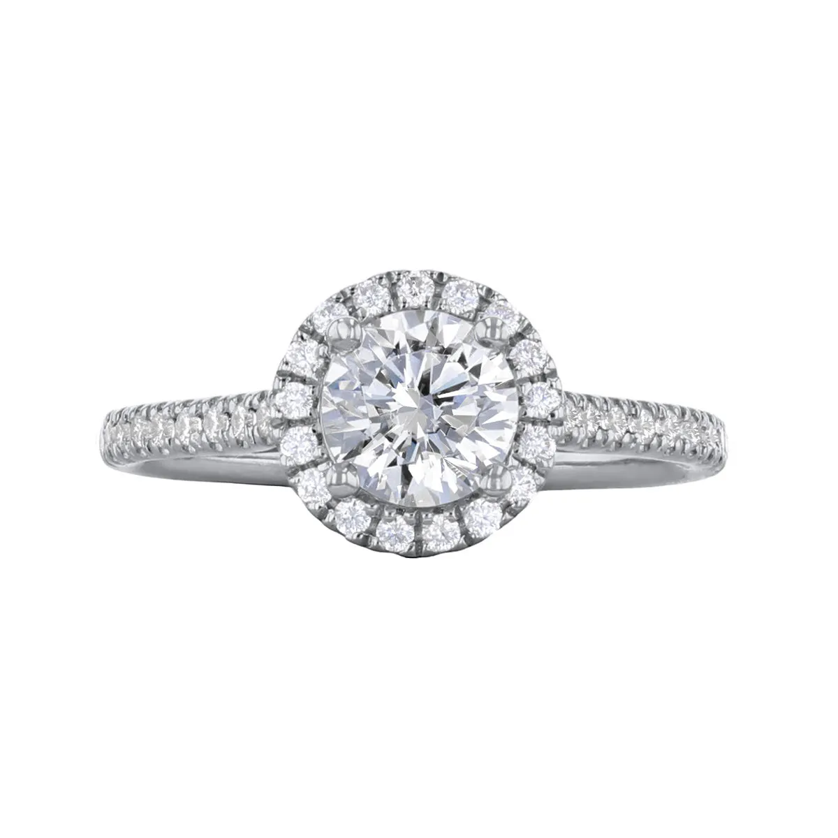 0.25ct Willow Round Brilliant Cut Diamond Solitaire Engagement Ring | 18ct White Gold