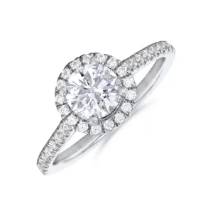 0.25ct Willow Round Brilliant Cut Diamond Solitaire Engagement Ring | 18ct White Gold