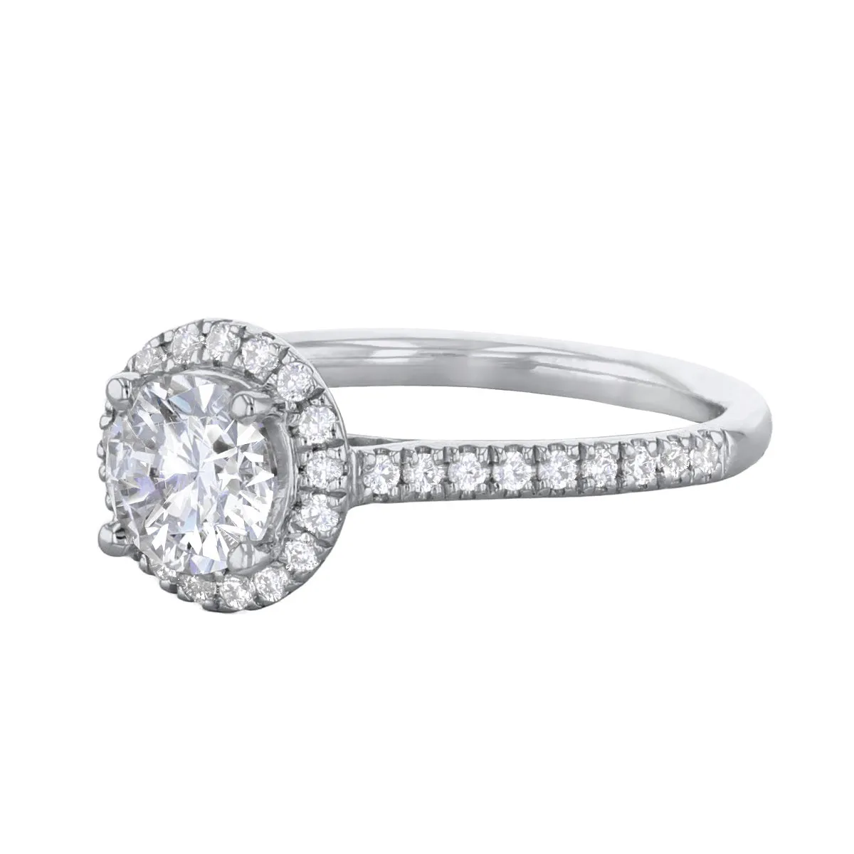 0.25ct Willow Round Brilliant Cut Diamond Solitaire Engagement Ring | 18ct White Gold