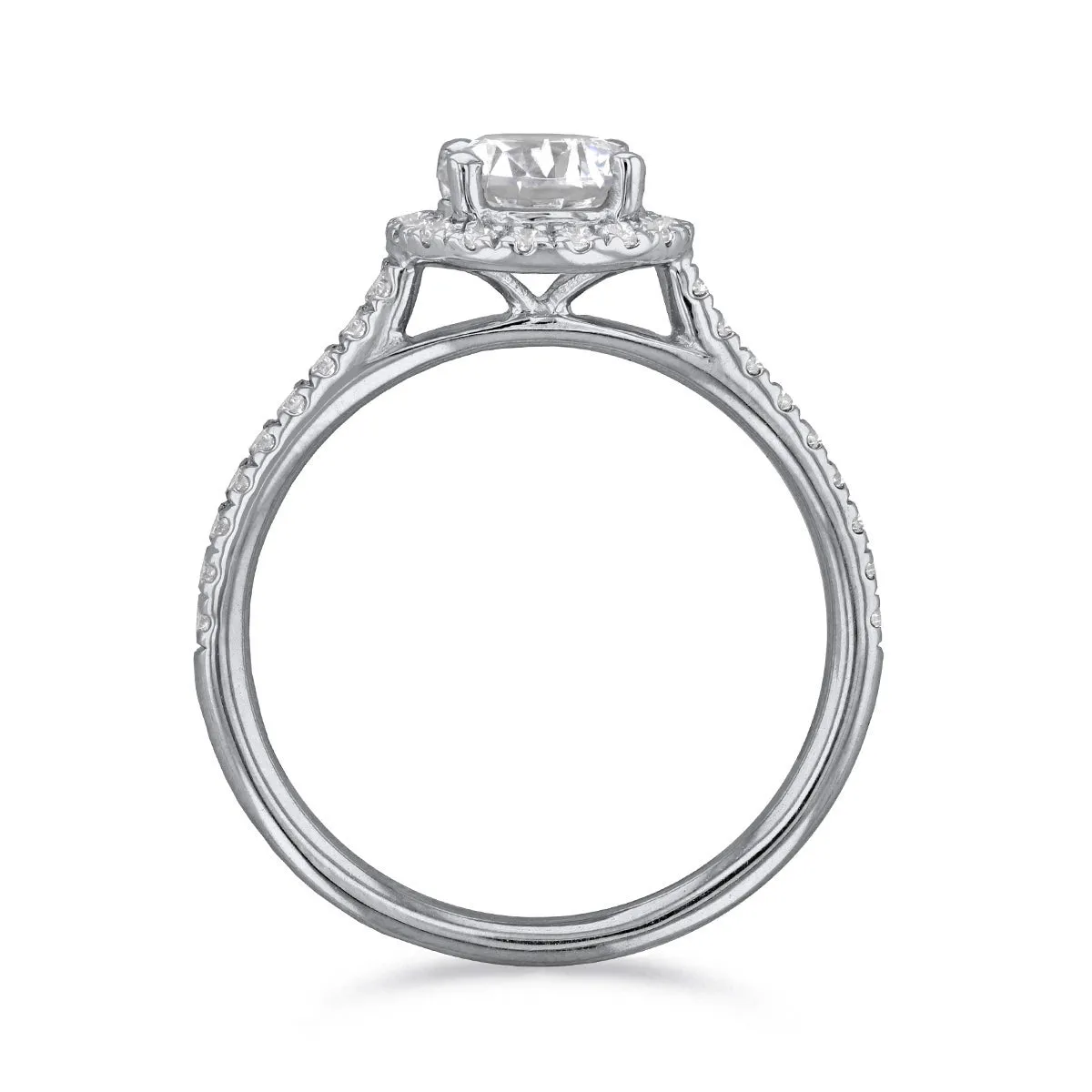 0.25ct Willow Round Brilliant Cut Diamond Solitaire Engagement Ring | 18ct White Gold