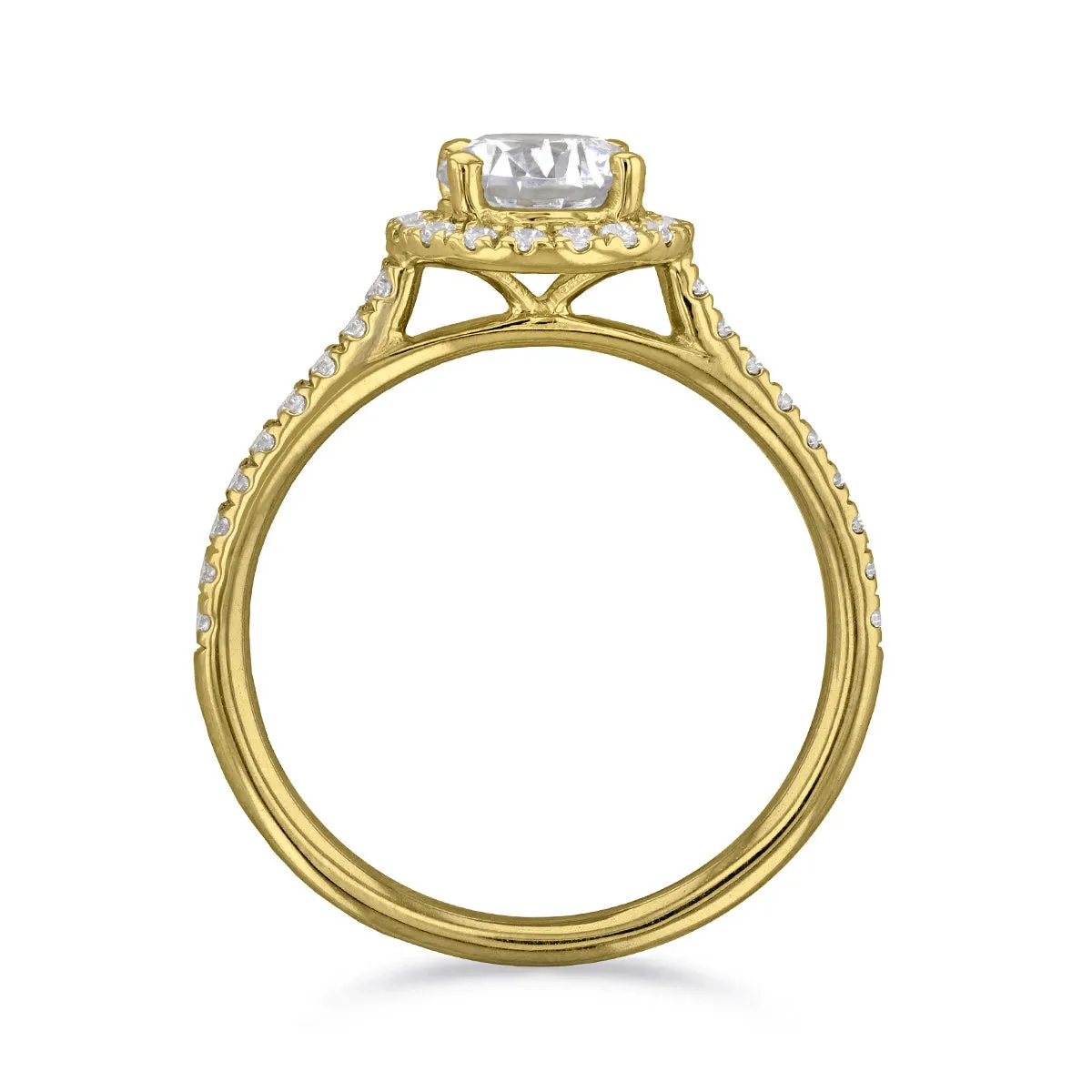 0.25ct Willow Round Brilliant Cut Diamond Solitaire Engagement Ring | 18ct Yellow Gold