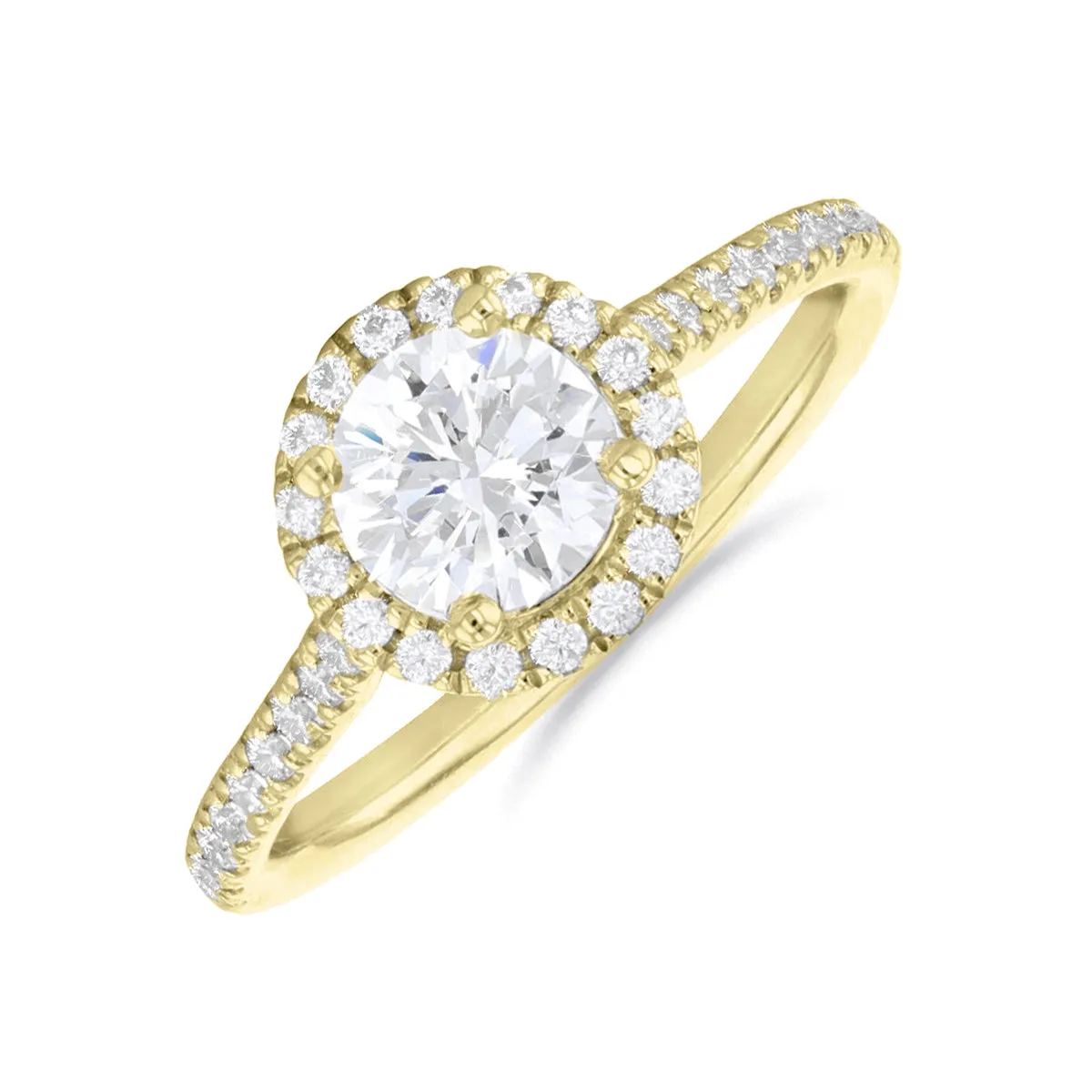 0.25ct Willow Round Brilliant Cut Diamond Solitaire Engagement Ring | 18ct Yellow Gold