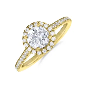 0.25ct Willow Round Brilliant Cut Diamond Solitaire Engagement Ring | 18ct Yellow Gold