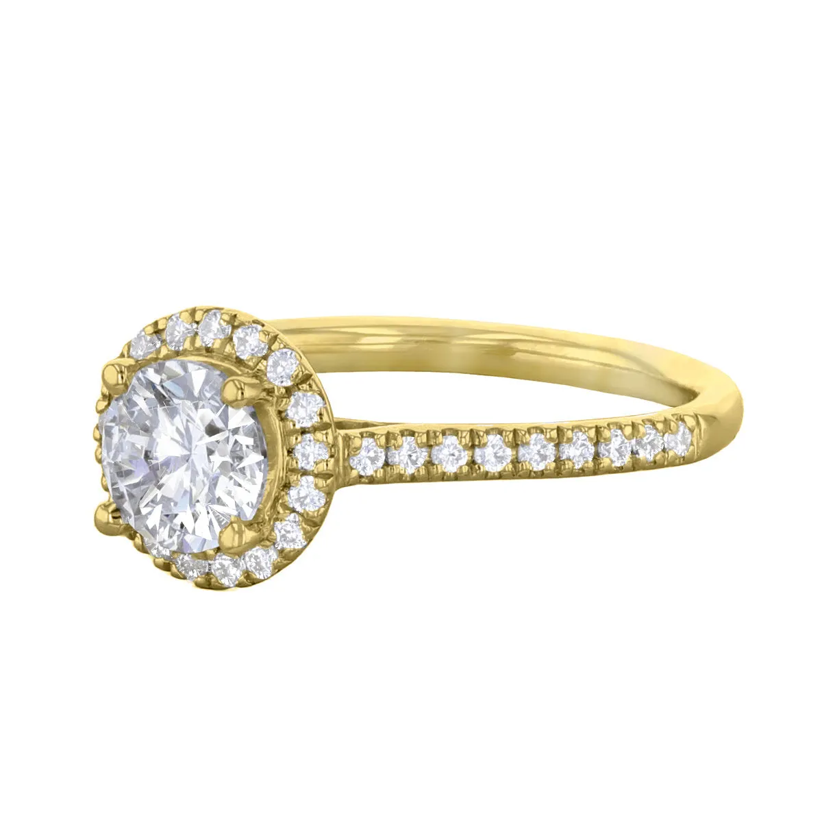 0.25ct Willow Round Brilliant Cut Diamond Solitaire Engagement Ring | 18ct Yellow Gold