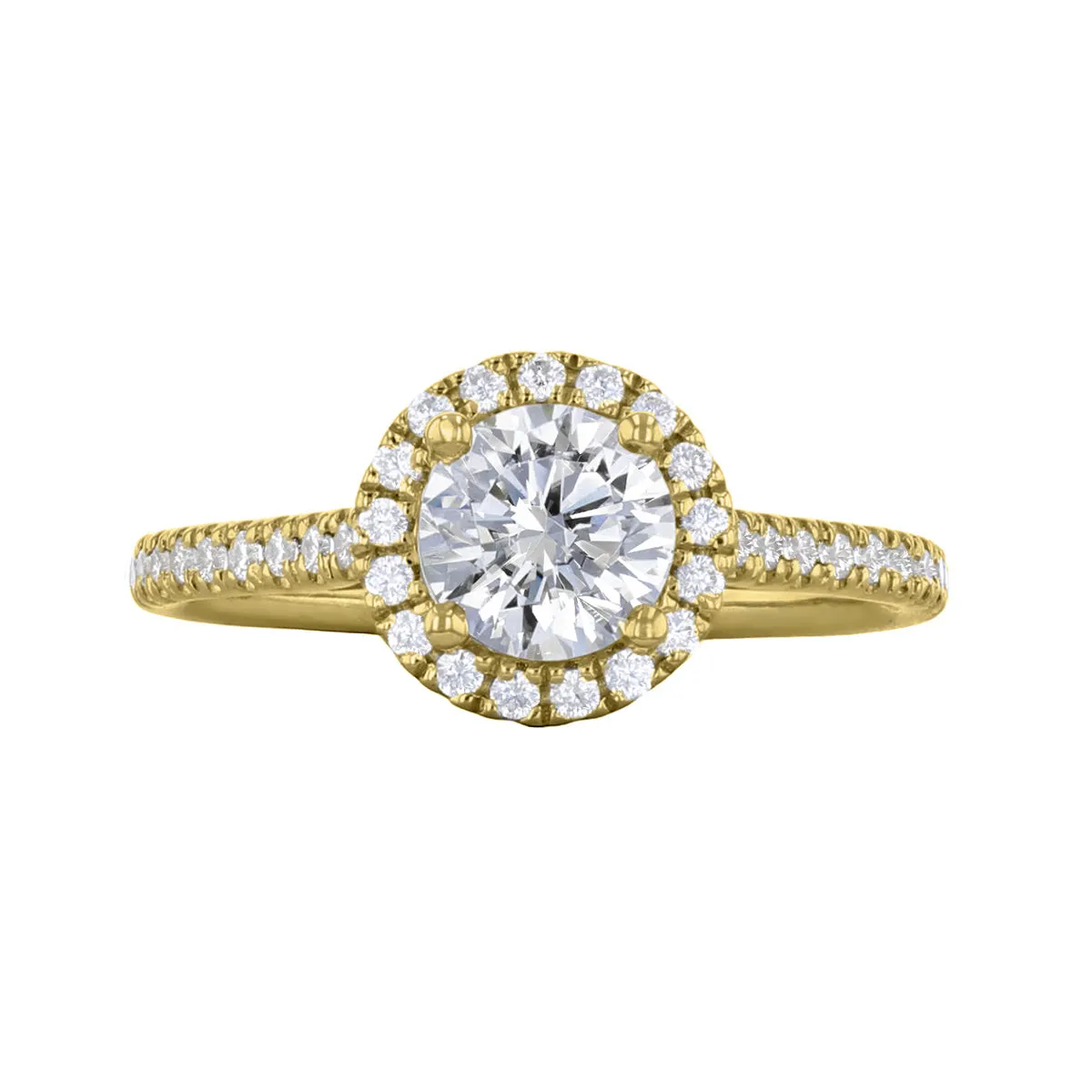 0.25ct Willow Round Brilliant Cut Diamond Solitaire Engagement Ring | 18ct Yellow Gold