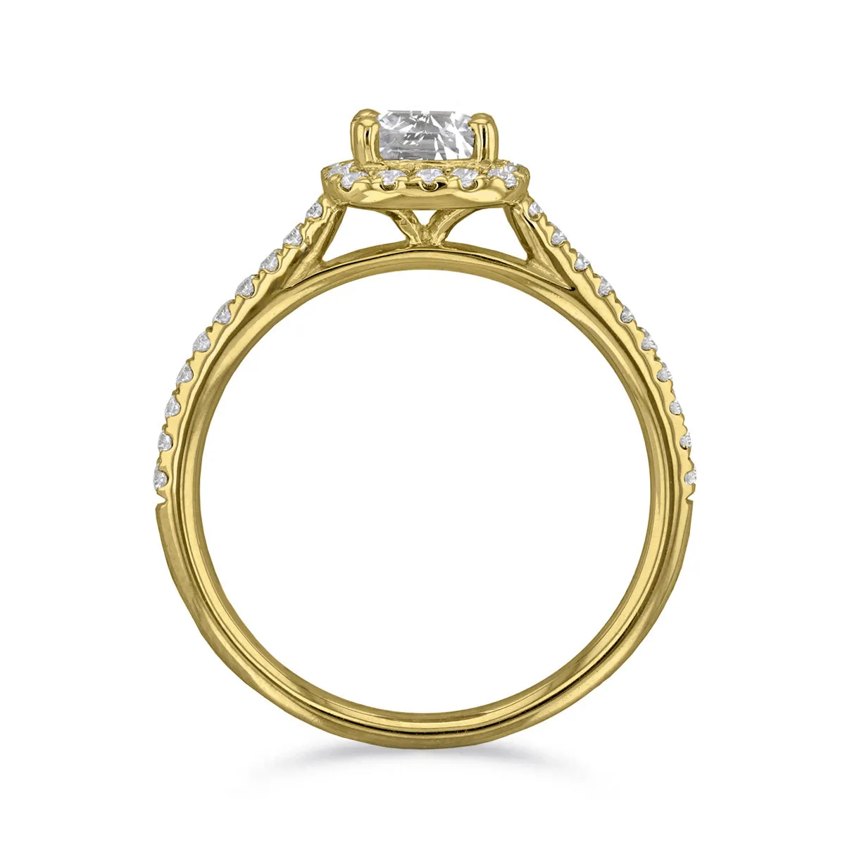 0.35ct Willow Cushion Cut Diamond Solitaire Engagement Ring | 18ct Yellow Gold