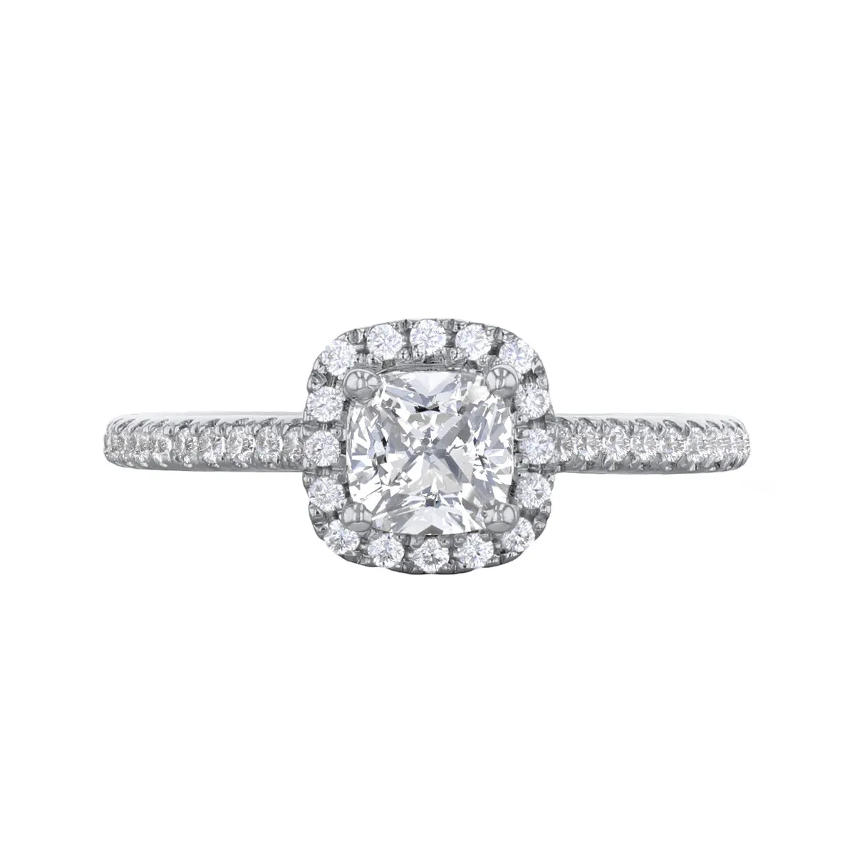 0.35ct Willow Cushion Cut Diamond Solitaire Engagement Ring | Platinum