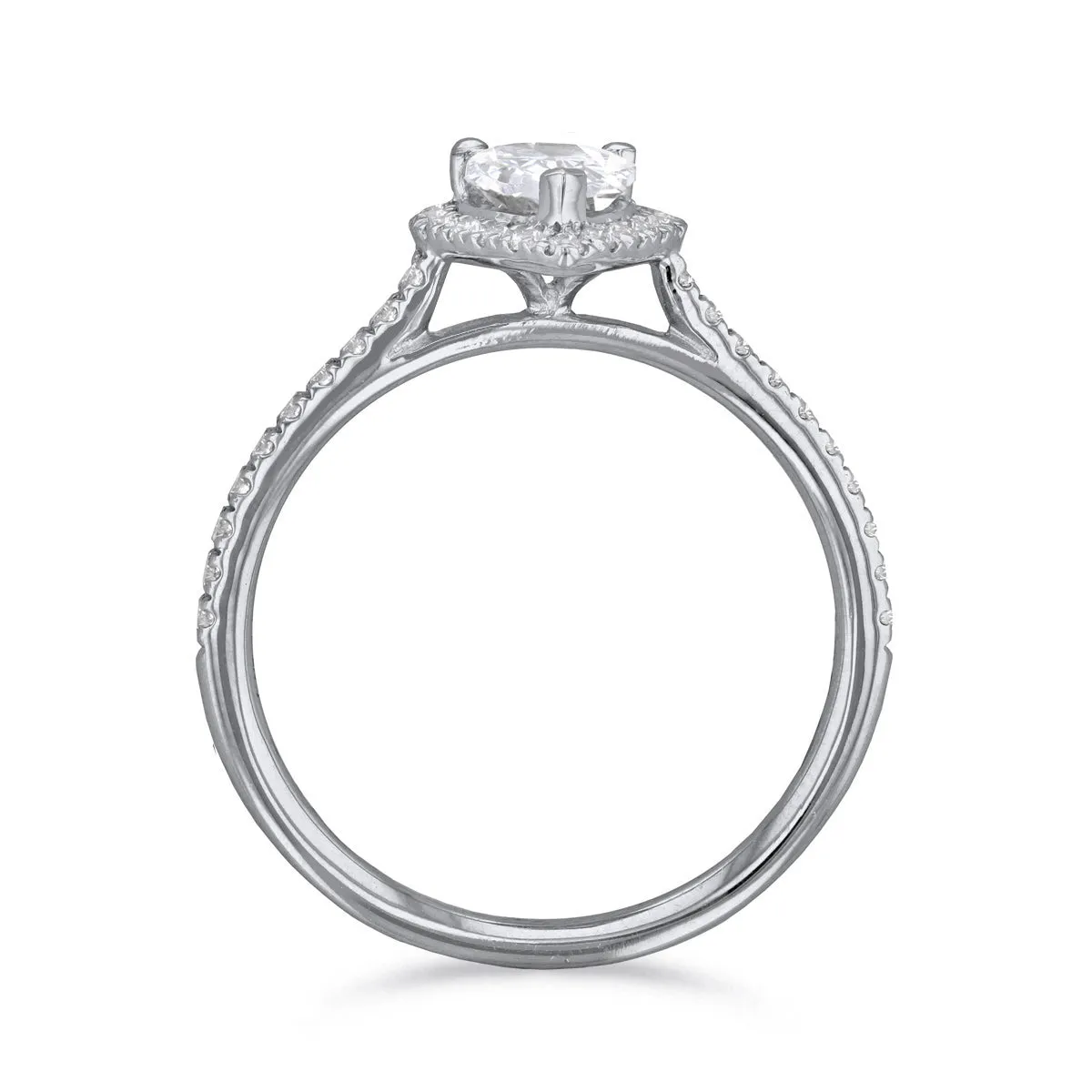 0.35ct Willow Pear Cut Diamond Solitaire Engagement Ring | Platinum