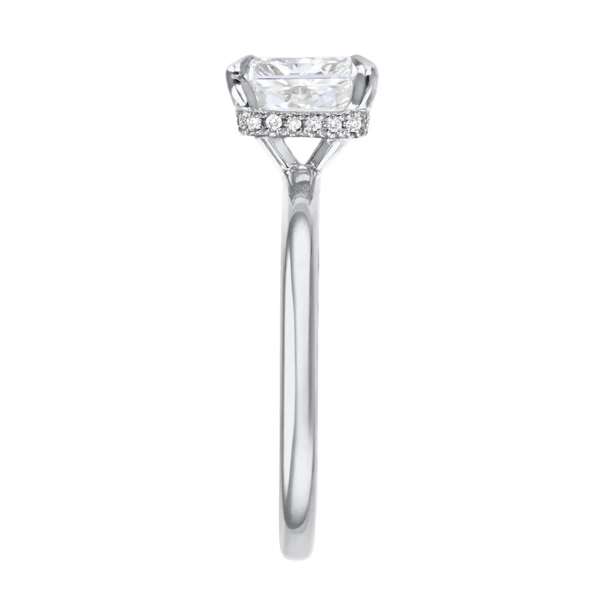 0.50ct Fleur Radiant Cut Diamond Solitaire Engagement Ring | Platinum