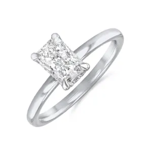 0.50ct Fleur Radiant Cut Diamond Solitaire Engagement Ring | Platinum