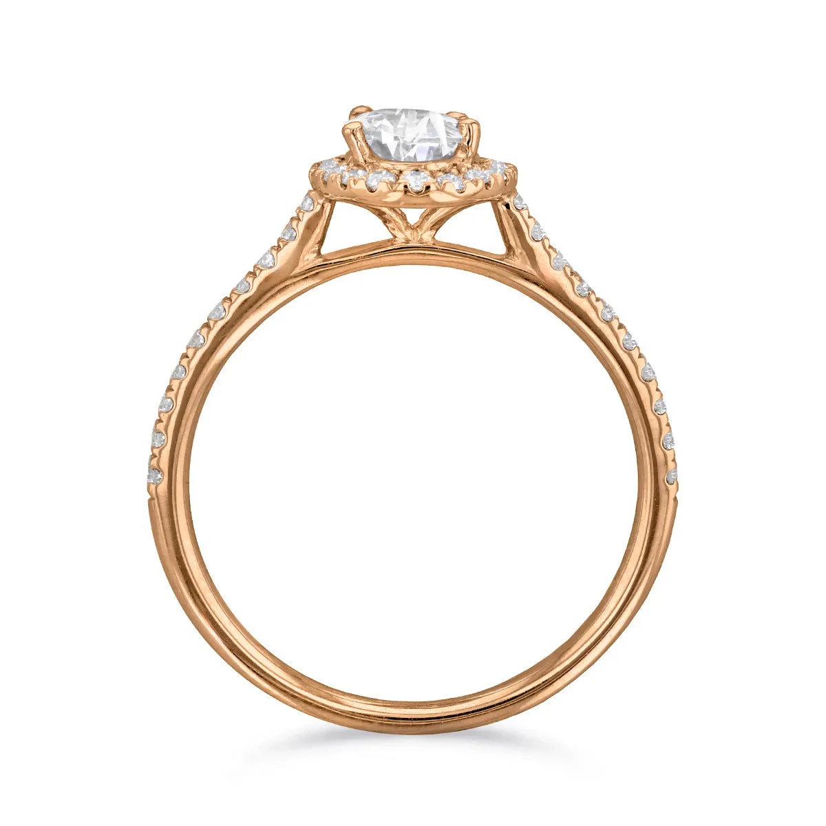 0.50ct Willow Oval Cut Diamond Solitaire Engagement Ring | 18ct Rose Gold