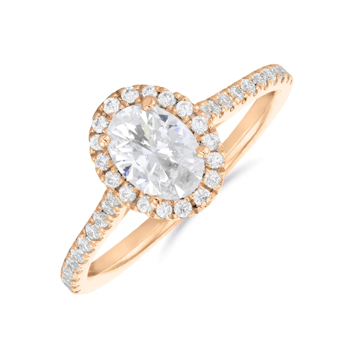 0.50ct Willow Oval Cut Diamond Solitaire Engagement Ring | 18ct Rose Gold