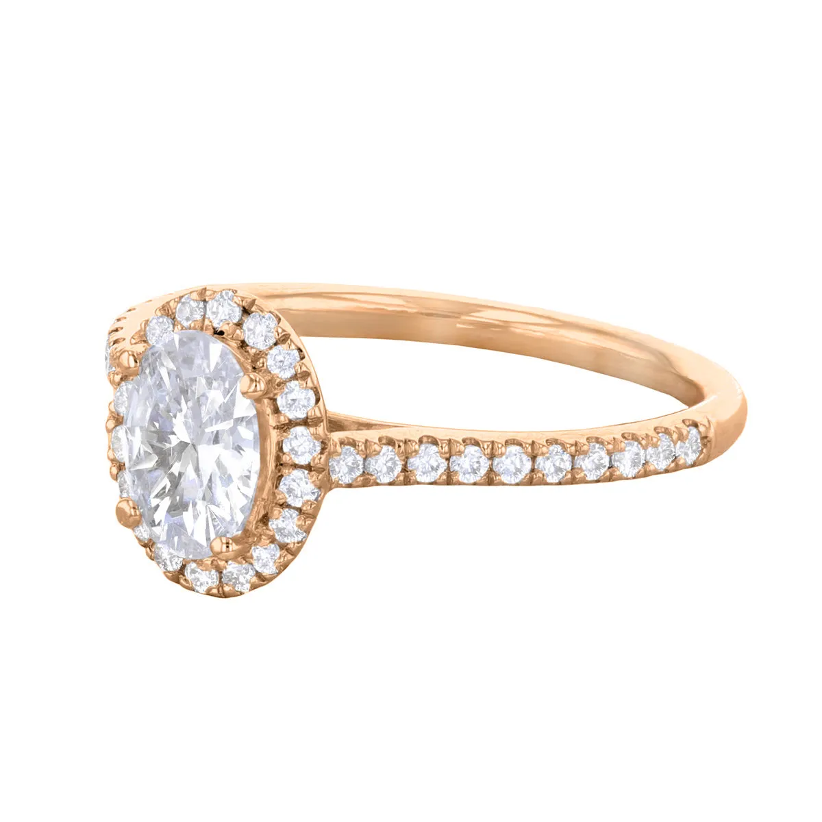 0.50ct Willow Oval Cut Diamond Solitaire Engagement Ring | 18ct Rose Gold