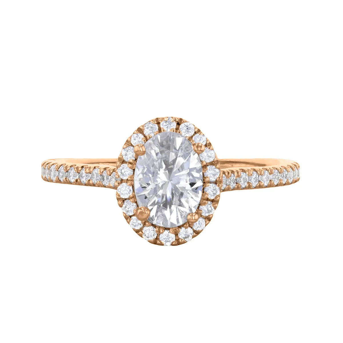 0.50ct Willow Oval Cut Diamond Solitaire Engagement Ring | 18ct Rose Gold