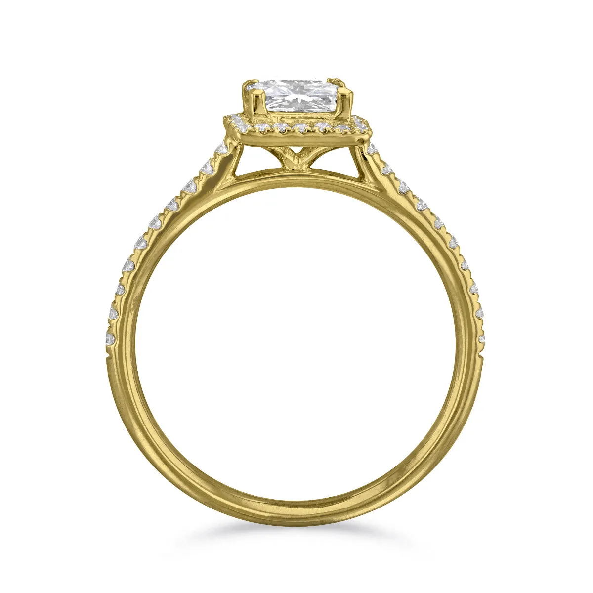 0.50ct Willow Princess Cut Diamond Solitaire Engagement Ring | 18ct Yellow Gold