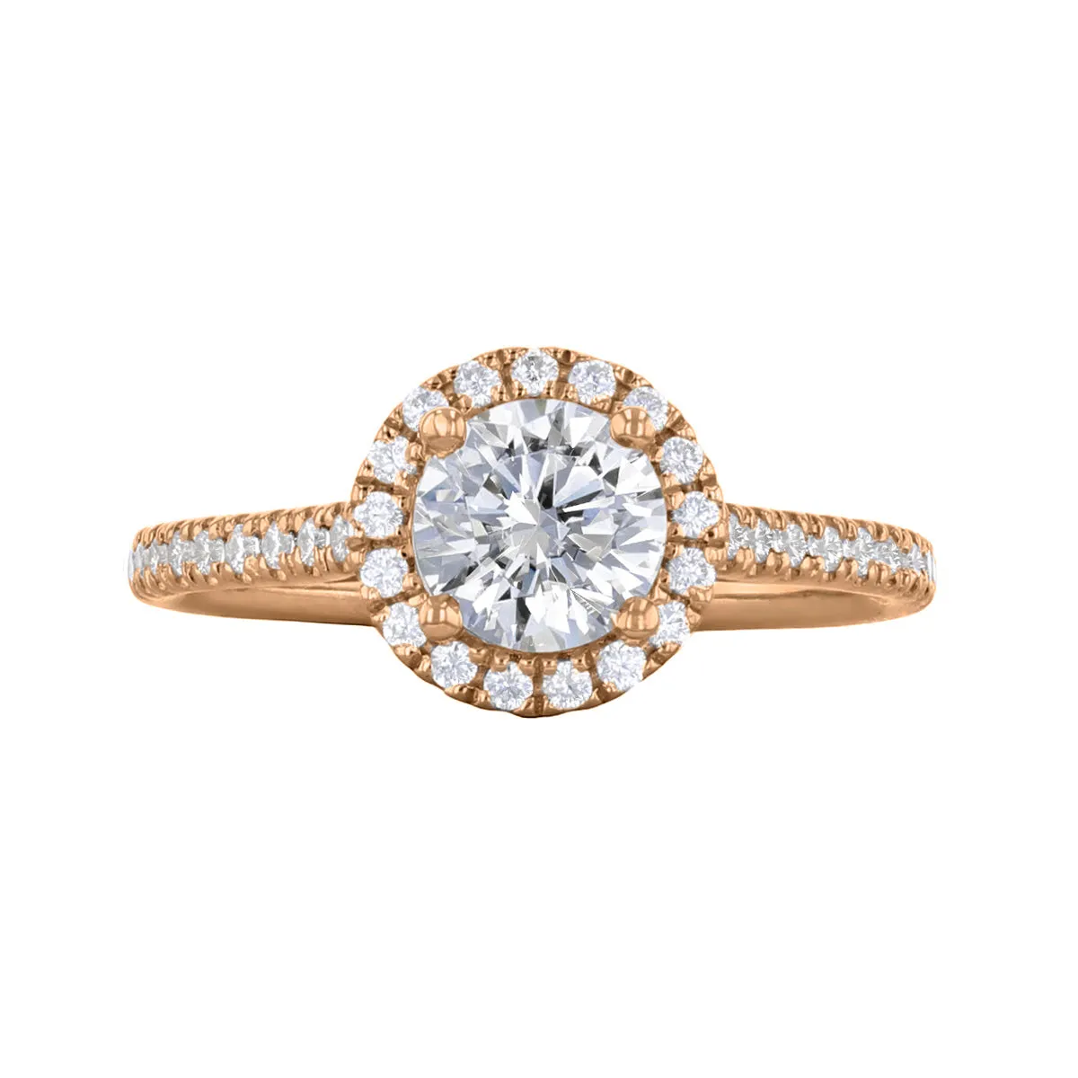 0.75ct Willow Round Brilliant Cut Diamond Solitaire Engagement Ring | 18ct Rose Gold