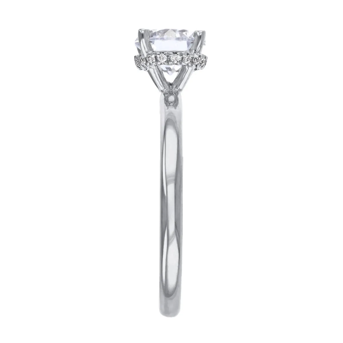 1-00ct Fleur Round Brilliant Cut Diamond Solitaire Engagement Ring | Platinum