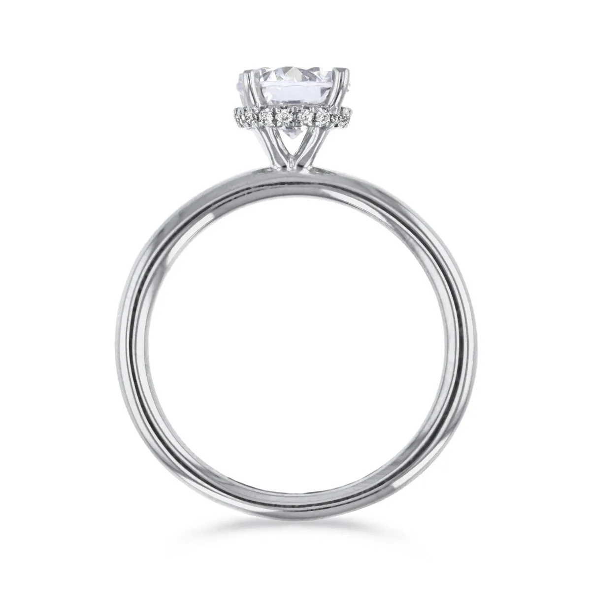 1-00ct Fleur Round Brilliant Cut Diamond Solitaire Engagement Ring | Platinum