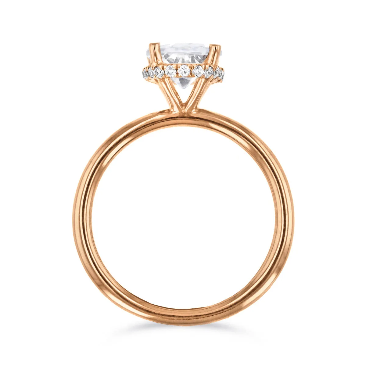 1-50ct Fleur Oval Cut Diamond Solitaire Engagement Ring | 18ct-Rose-Gold