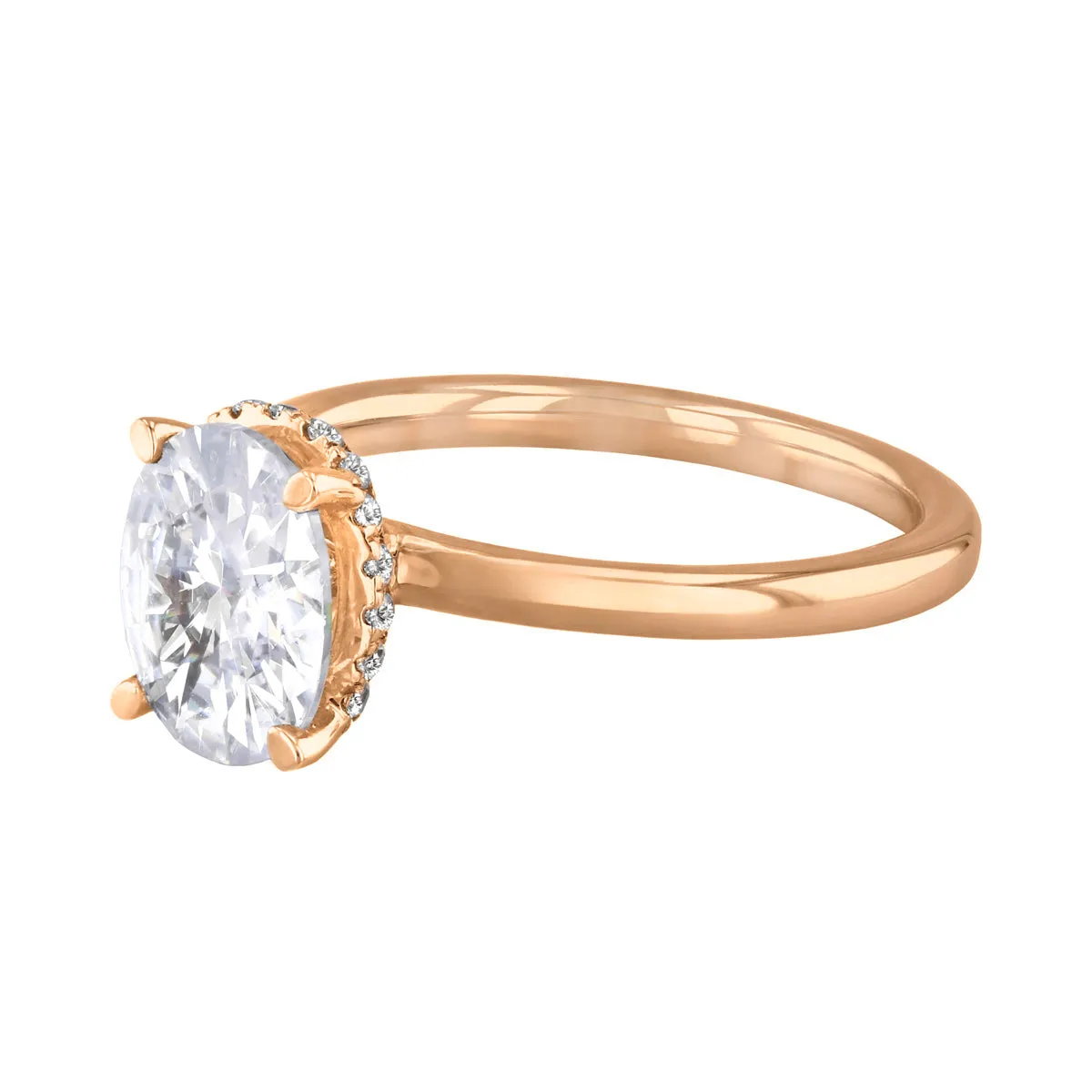 1-50ct Fleur Oval Cut Diamond Solitaire Engagement Ring | 18ct-Rose-Gold