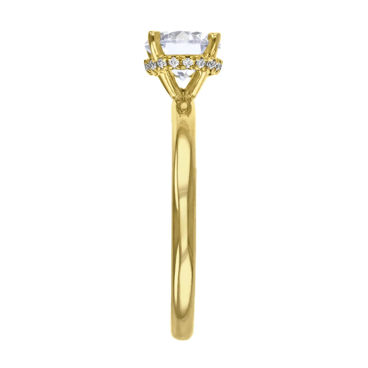 1-50ct Fleur Round Brilliant Cut Diamond Solitaire Engagement Ring | 18ct-Yellow-Gold