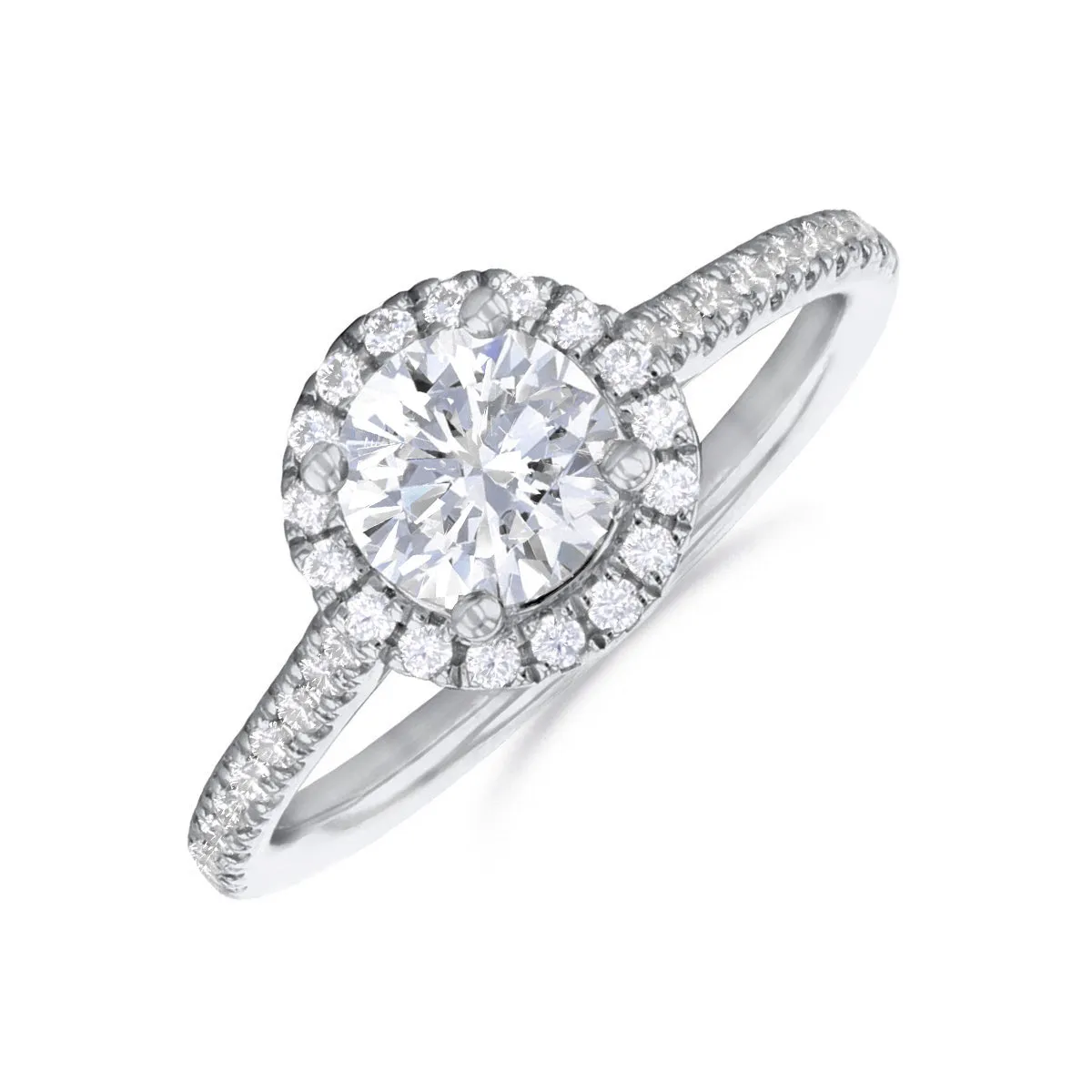 1.00ct Willow Round Brilliant Cut Diamond Solitaire Engagement Ring | Platinum