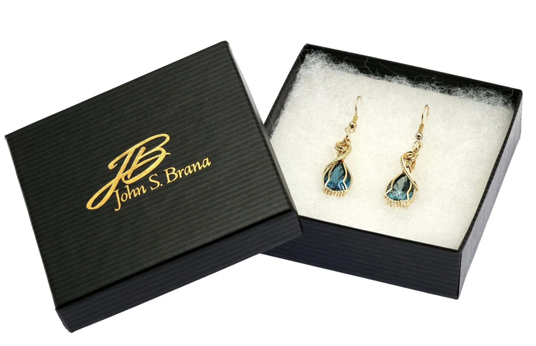 12 CT London Blue Topaz 14K Gold-filled Earrings