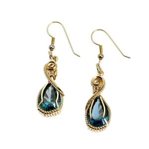 12 CT London Blue Topaz 14K Gold-filled Earrings