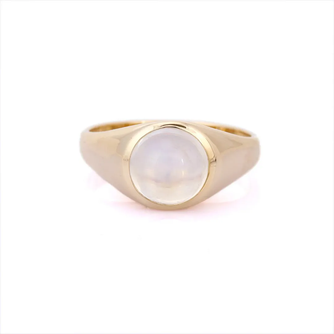 14K Rainbow Moonstone Gold Ring