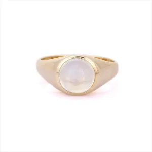 14K Rainbow Moonstone Gold Ring