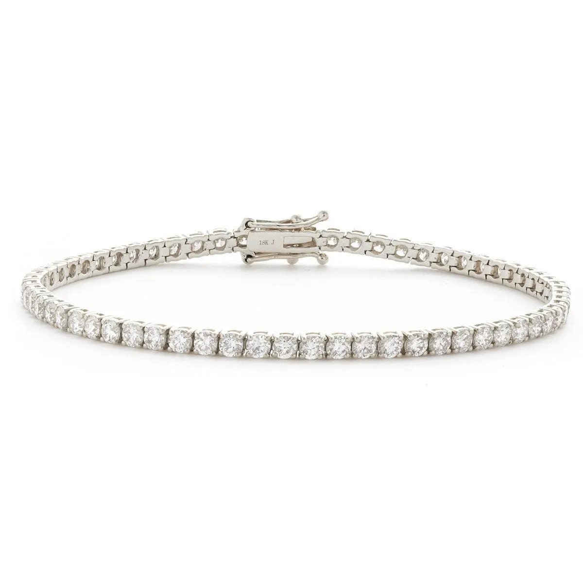 18ct White Gold 8.00ct Diamond Tennis Bracelet Gallery Set Women's 7.5" GIFT Box