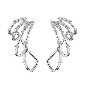 18k Luminus White Gold Earring With 0.50 Cts Vs-Gh Diamonds