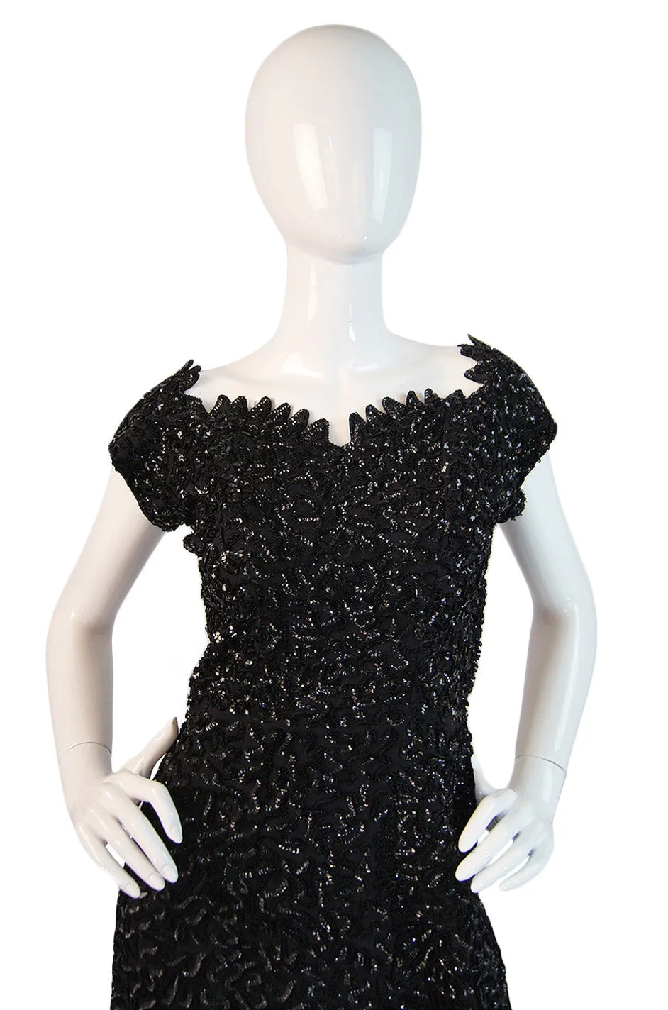 1940s Amazing Full Sequin Pin Up Dress