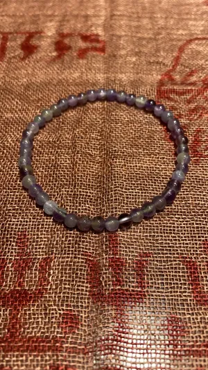 4MM Amethyst Bead Bracelet