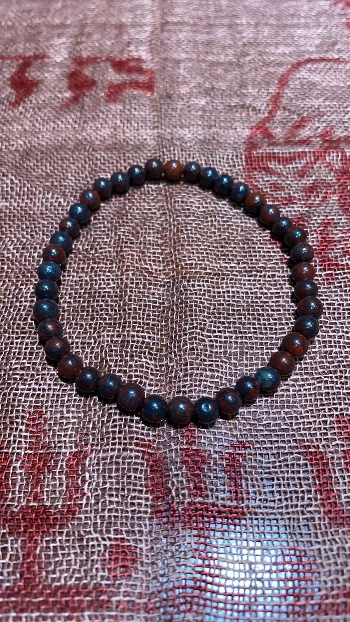 4MM Bloodstone Bead Bracelet