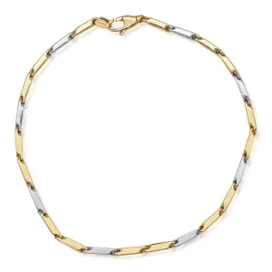 8.25" Bracelet - 18ct White & Yellow Gold