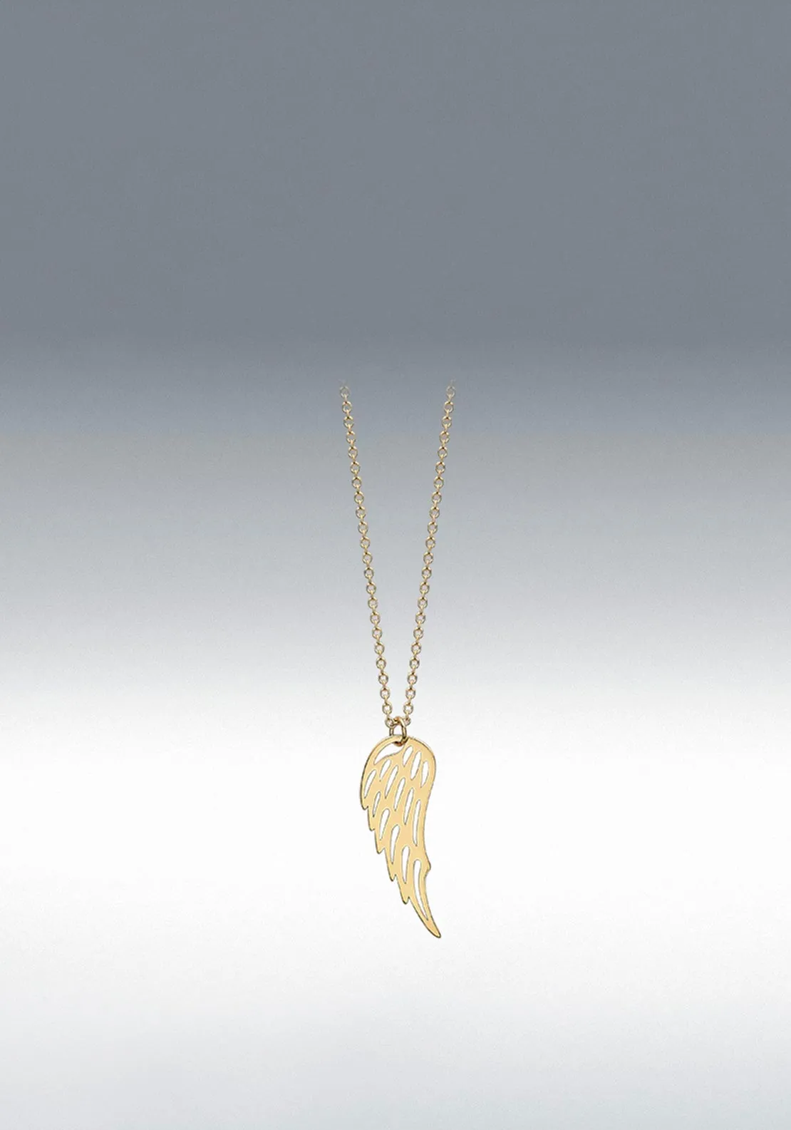 9 Carat Gold Angel Wing Necklace, Yellow Gold