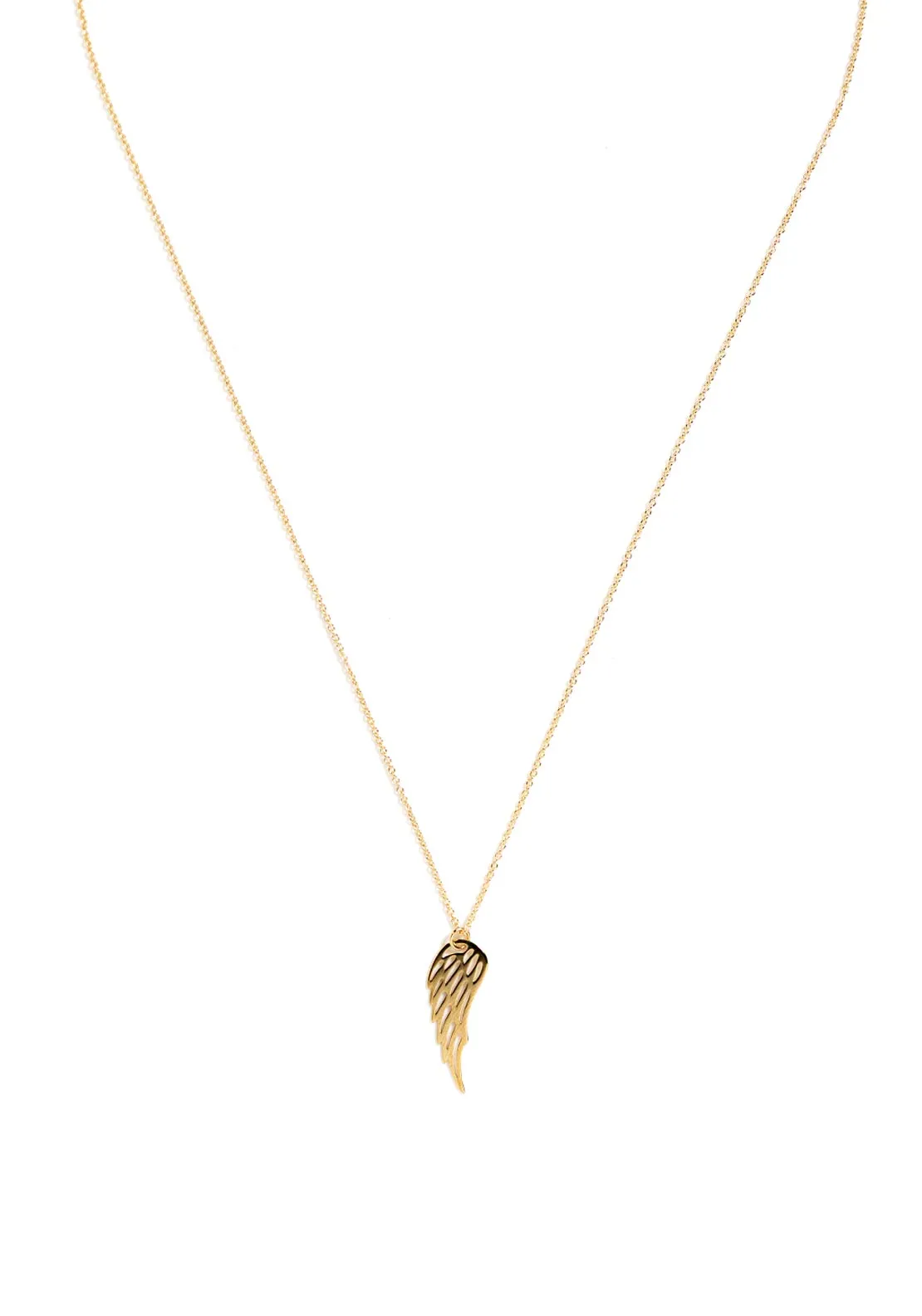 9 Carat Gold Angel Wing Necklace, Yellow Gold